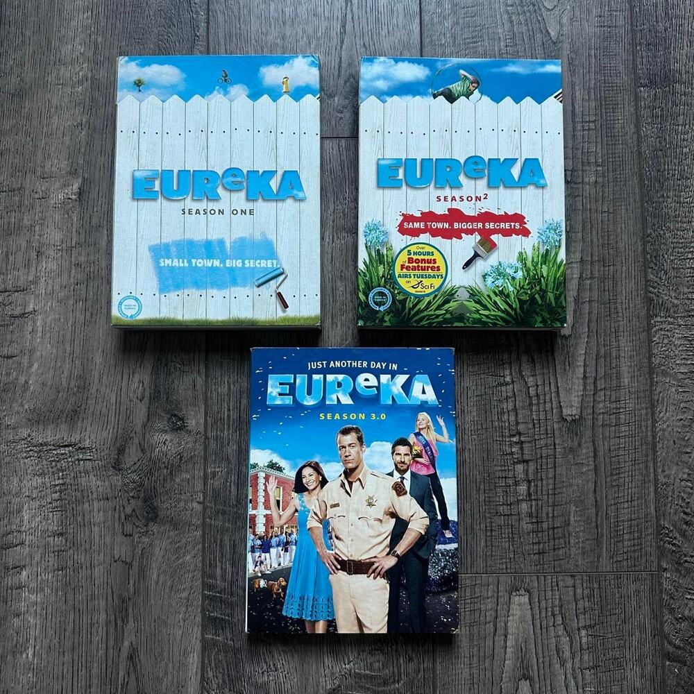 Eureka Season 1, 2, 3 Sci Fi Comedy TV Series DVD Bundle Lot